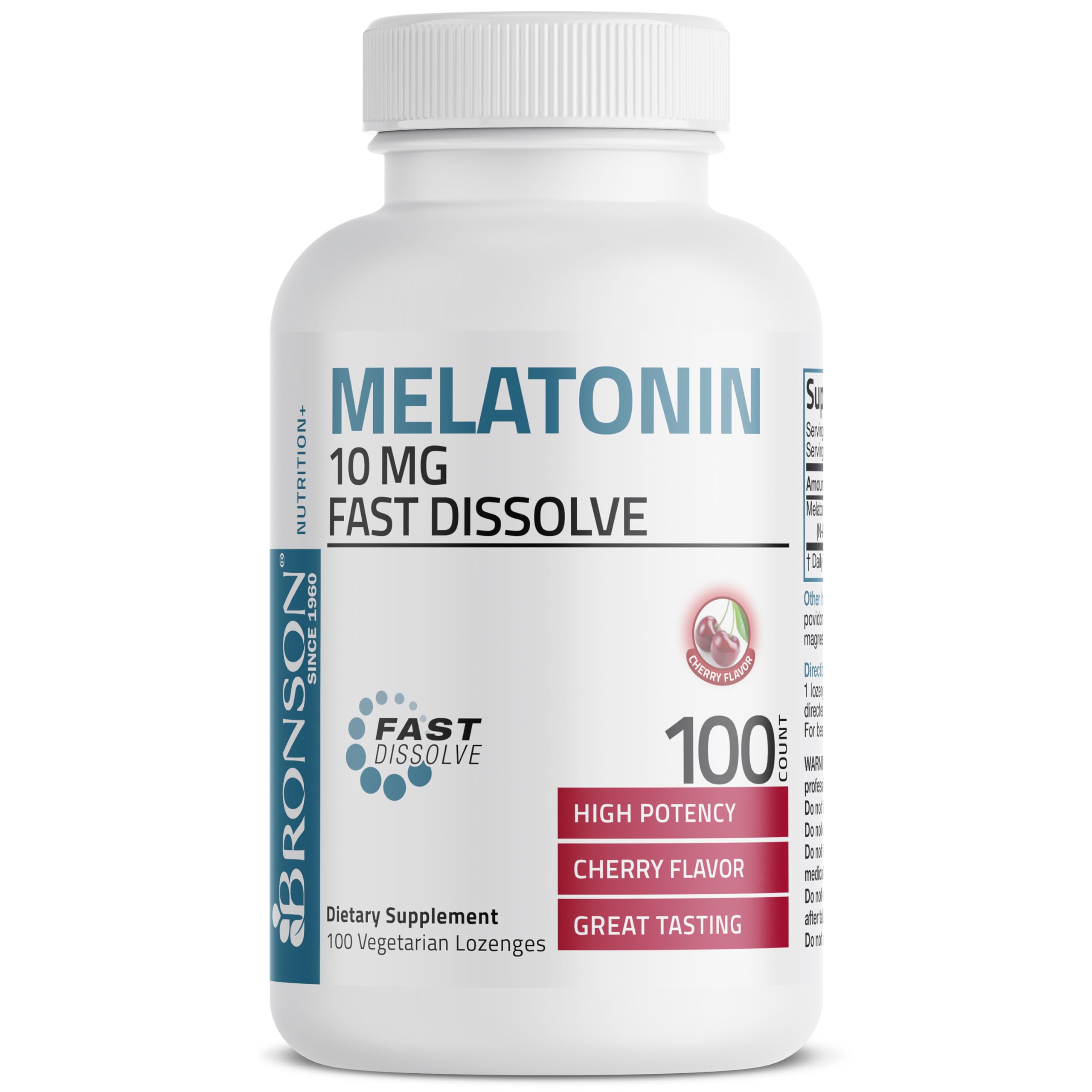 Bronson Melatonin 10 mg Sleep Support, Fast Dissolve Cherry, 100 Tablets — Amazon image 5