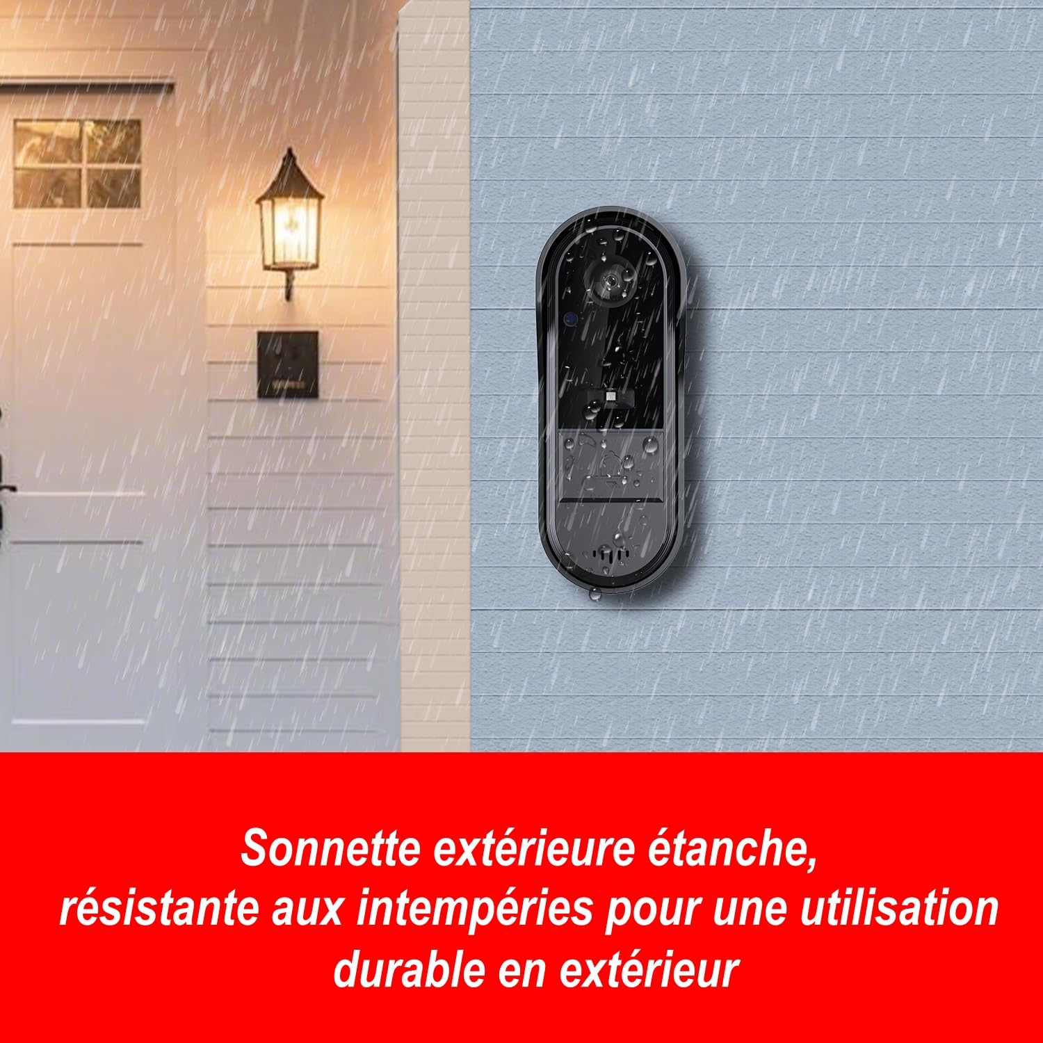 TKMARS Sonnette Vidéo sans Fil avec Écran 4.3 Pouces | Grand Angle 170°, sans WiFi ni Application ni Abonnement, Audio Bidirectionnel, Vision Nocturne IR, Étanche IP65