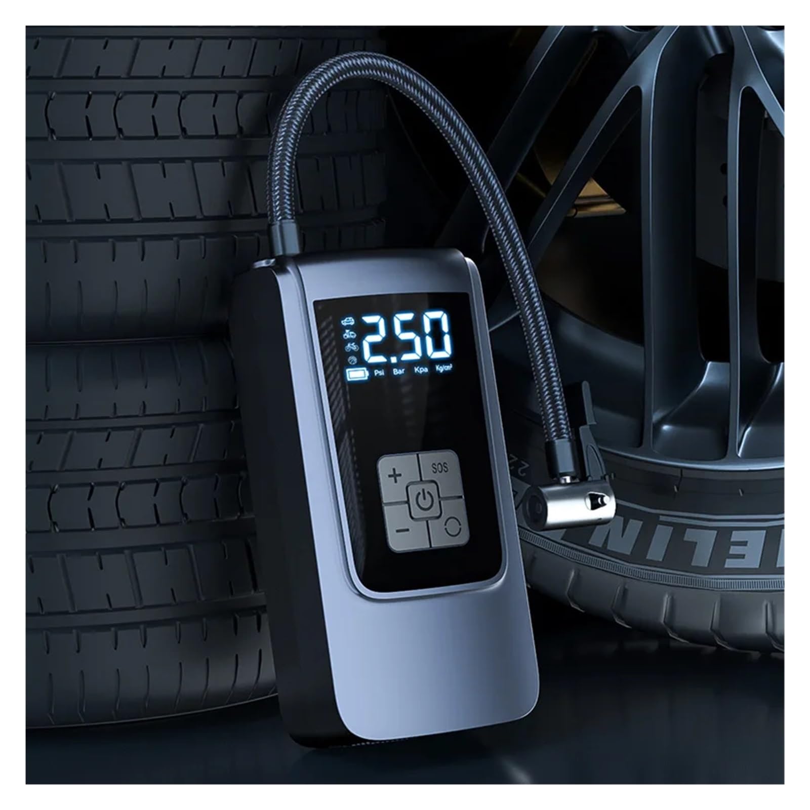Bezprzewodowa Pompka Do Opon 6000mAh Akumulatorowa Mini Pompka Do Opon 150PSI Przenośna Elektryczna Sprężarka Powietrza Do Samochodów Motocykle Rower Rapid Inflator(Air Pump USB)