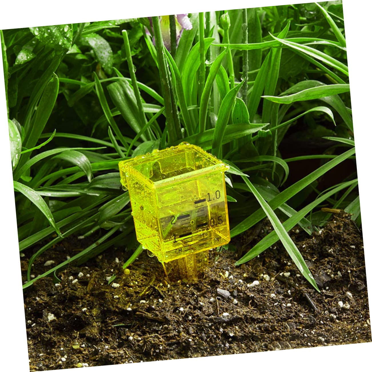 Milisten 25 Pièces Jauge D'arrosage Piquets De Mesure De La Pluie Arroseurs d'eau Piquet De Pluviomètre Tasse à Mesurer Les Précipitations Pluviomètre Agricole Évalué Solaire Gaie Plastique