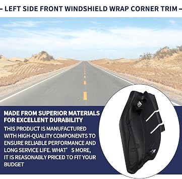 7AA47RXFAA Left Side Front Windshield Wrap Corner Trim Wiper Side Trim Engine Hood Hinge Cover 5UT13RXFAB 53223829 Compatible with Jeep Compass 2017-2023 Hood Ventilation Decorative Panel