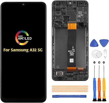 A-MIND for Samsung Galaxy A32 5G A326 6.5 inch Screen Replacement Not for A32 4G,for A326B A326U A326W A326T LCD Display OLED Touch Screen Digitizer Frame Assembly+Repair Tool Kits