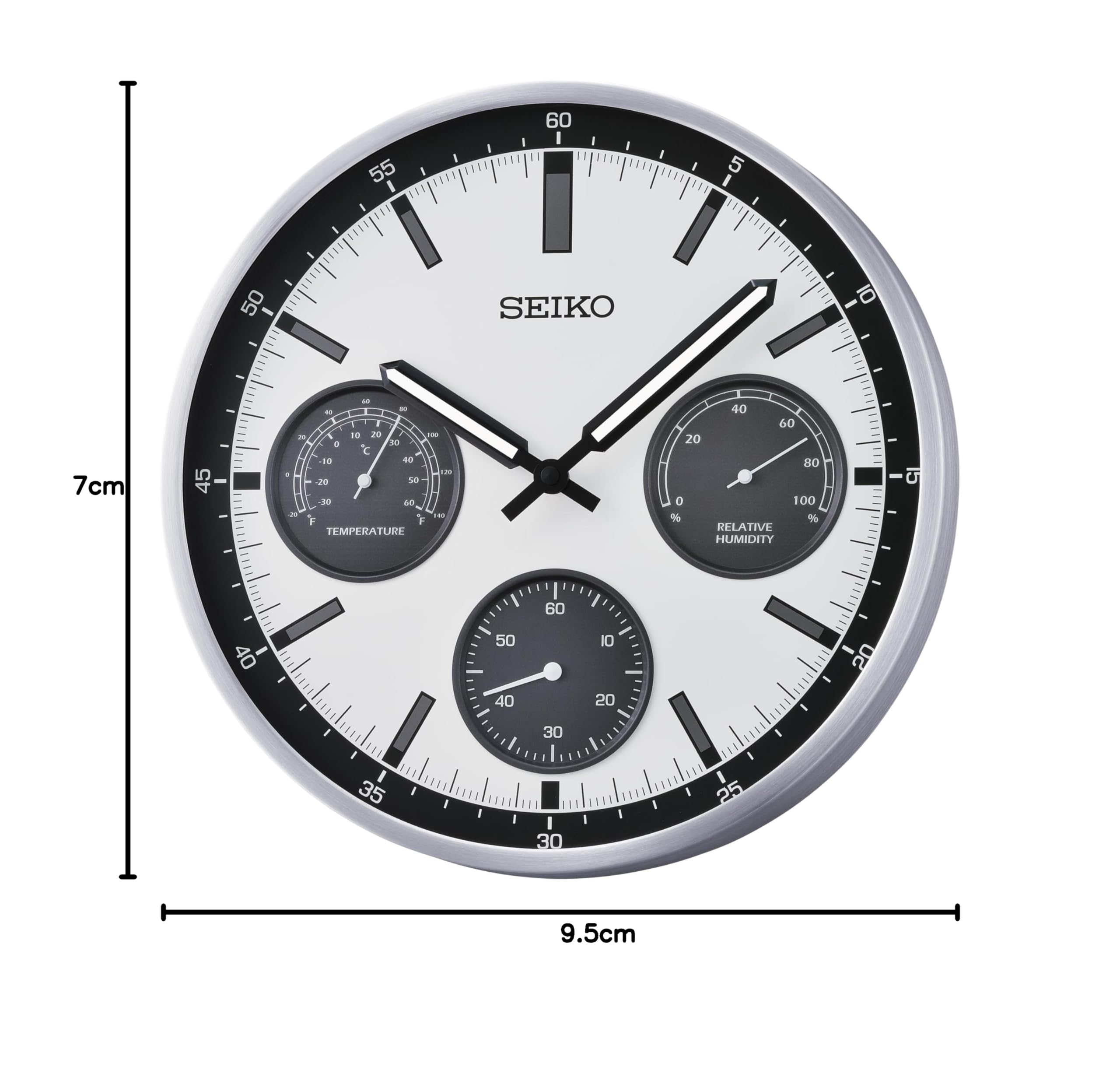 Seiko Clocks Aluminium QXA823S