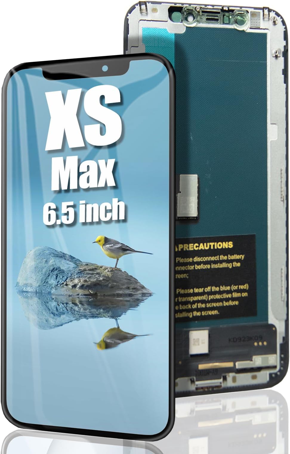 EFAITHFIX for iPhone Xs Max Screen Replacement 6.5 Inch LCD Display 3D Touch Screen Full HD Digitizer Assembly Compatible with Model A1921,A2101,A2102,A2103,A2104 with Waterproof Adhesive, No Tools