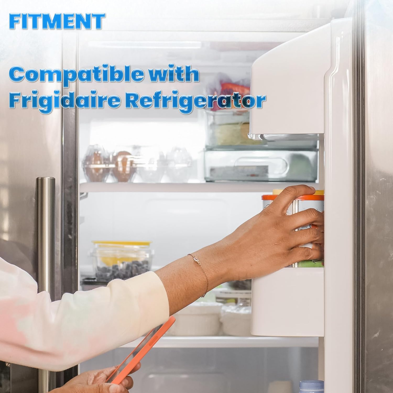 KUAFU 240364503 Crisper Drawer Compatible with Frigidaire Refrigerator Crisper Pan Drawer Freezer Replacement for 240364507 Clear Plastic (PC)