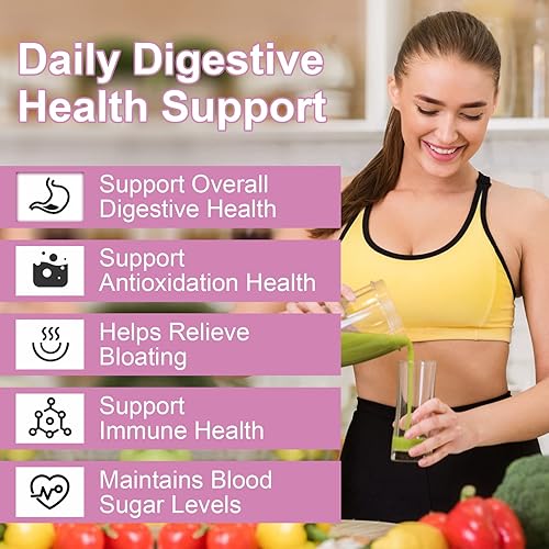 Miniatura 3 de B BEWORTHS Prebióticos y probióticos para mujeres y hombres - Suplemento dietético de fibra probiótica para la salud digestiva, enzimas digestivas