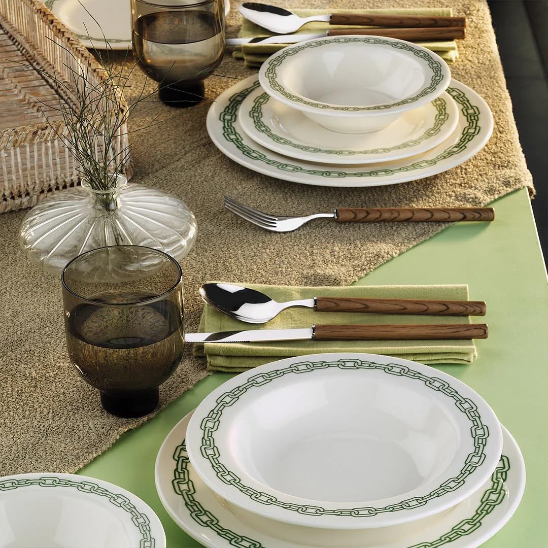 Vajilla de Porcelana 24 Piezas – Vajilla Fecra Rante para 6 Personas – Vajilla Completa y Elegante