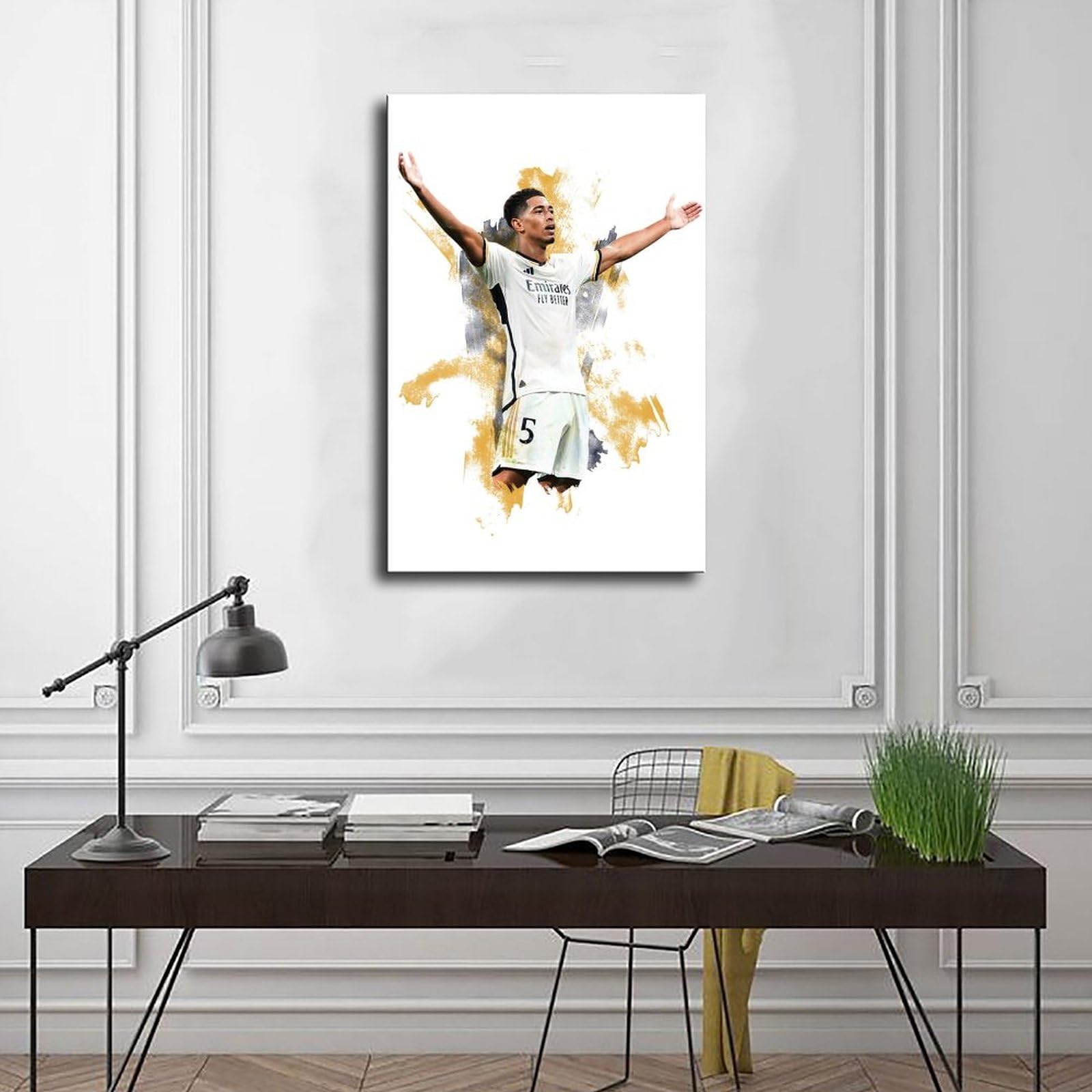 ZOLULA Poster Su Tela Jude Bellingham - 60x90 Cm - Decorazione Murale Calcio Per Soggiorno E Camera Da Letto