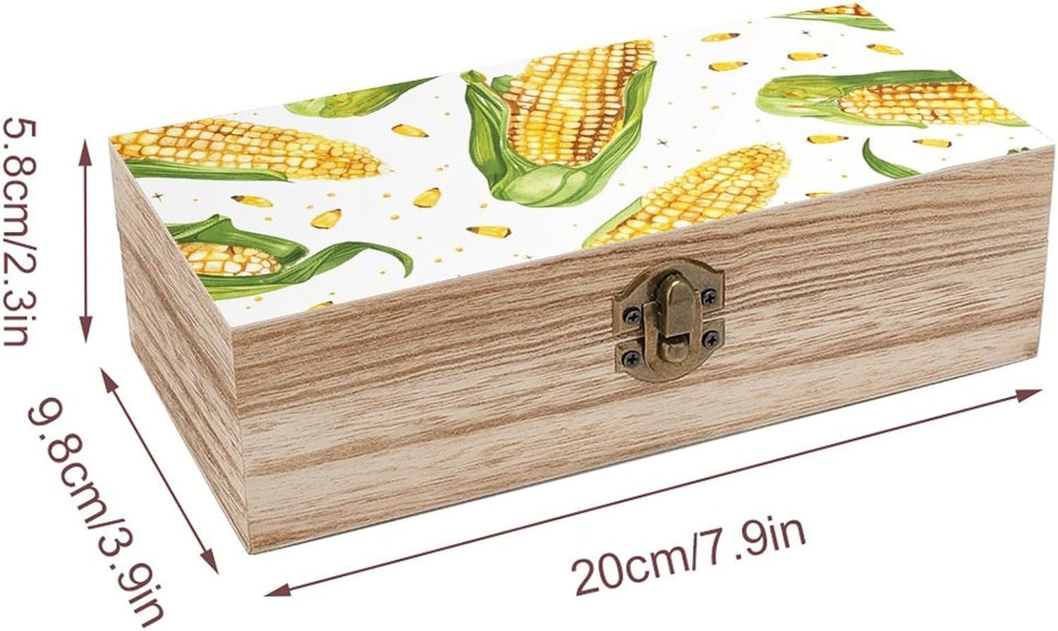 Cartoon Corn Cob Wooden Gift Boxes Memory Box for Keepsakes image 2