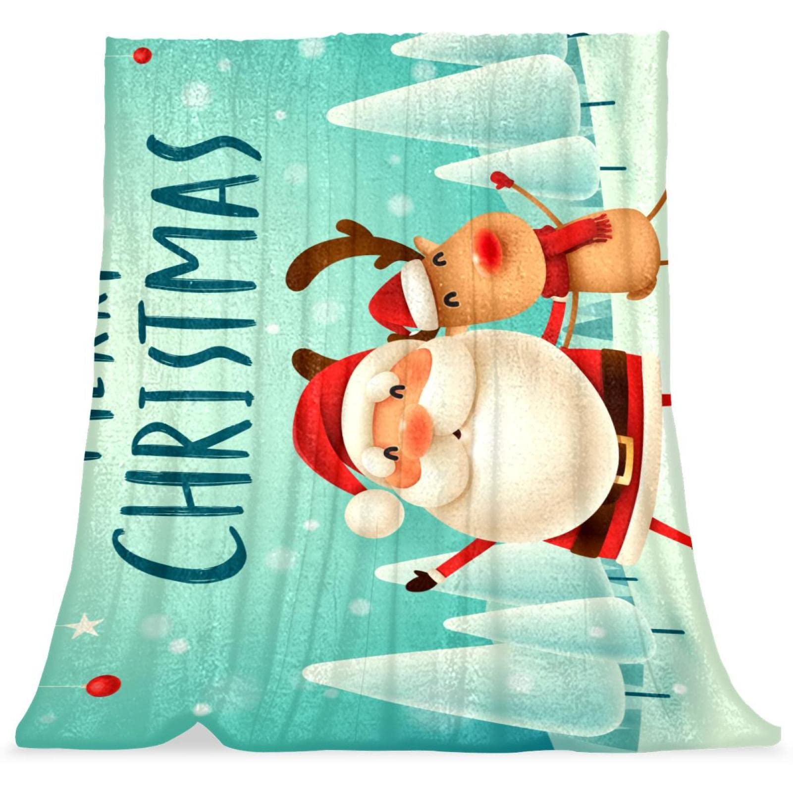 Couvre-lit Joyeux Noël en dessin animé pour la chambre des enfants