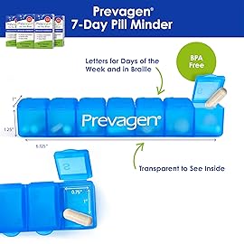 Prevagen Regular Strength - 120 Capsules (4 Month Supply) | Formulated for Your Brain | 10mg of Apoaequorin Plus Vitamin D3 with 7-Day Pill Minder