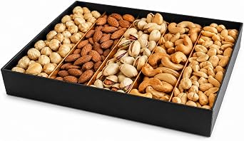 Persis Luxury Roasted & Salted Nuts Gift Box | Pistachios, Cashews, Almonds, Hazelnuts & Peanuts | BRCGS Certified Vegan Hamper for Him & Her | High Protein Savoury Snack
