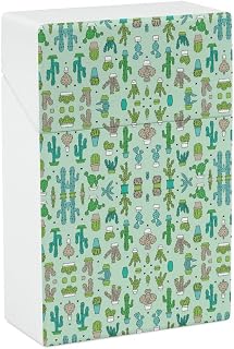 Mint Cactus Cigarette Case Portable Cigarette Box Holder Flip Open Storage Case for Men Women