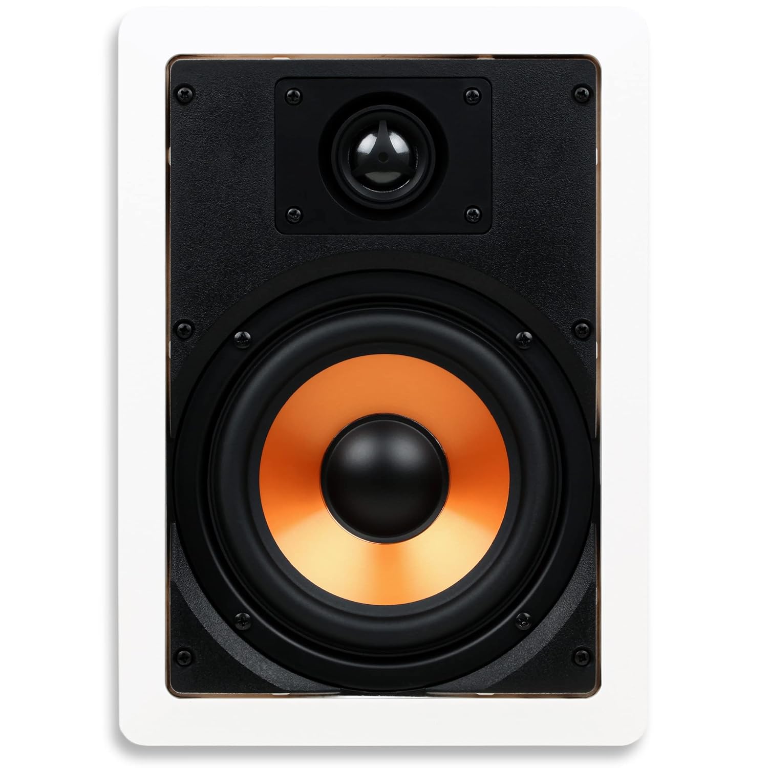 micca M-6S 6.5 Inch 2-Way in-Wall Speakers with Pivoting 1 Silk Dome Tweeter (Each White)