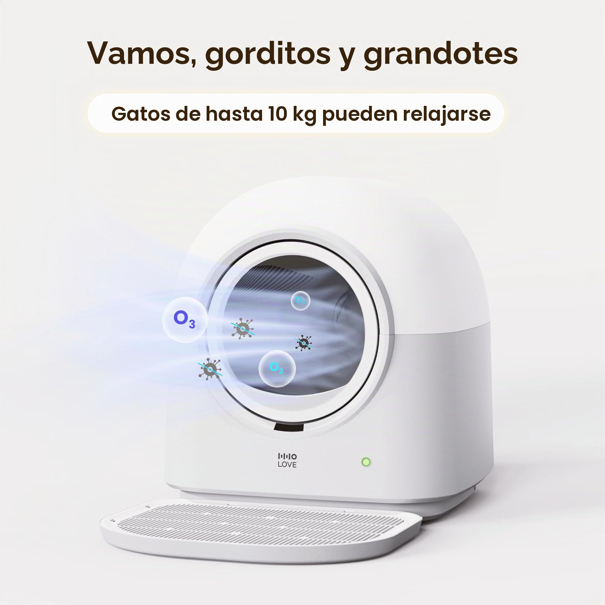 Caja de Arena autolimpiante electrónica automática Manos Libres, Robot Inteligente autolimpiante, Gran Capacidad de 60 litros, Seguro antipellizcos, Control de olores, para múltiples Gatos