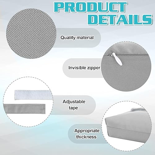 Miniatura 3 de Qunclay Almohada para reposacabezas para muebles de piscina, almohadas para sillas de patio, con banda elástica ajustable, almohada de apoyo para la