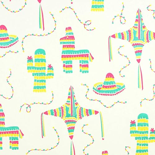 Piñatas - Crema, Magenta/Verde Brillante y Amarillo Metálico