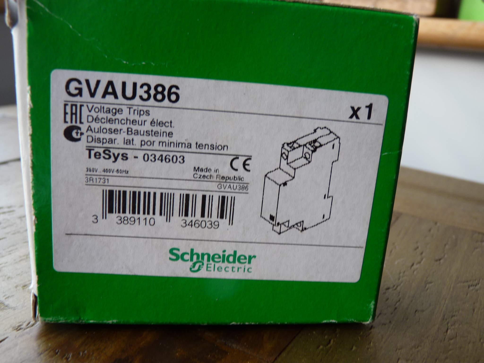 Schneider Electric Gvau386 U/V/Trip 380/400 V 60 Hz, sous tension Trip 380 V-60