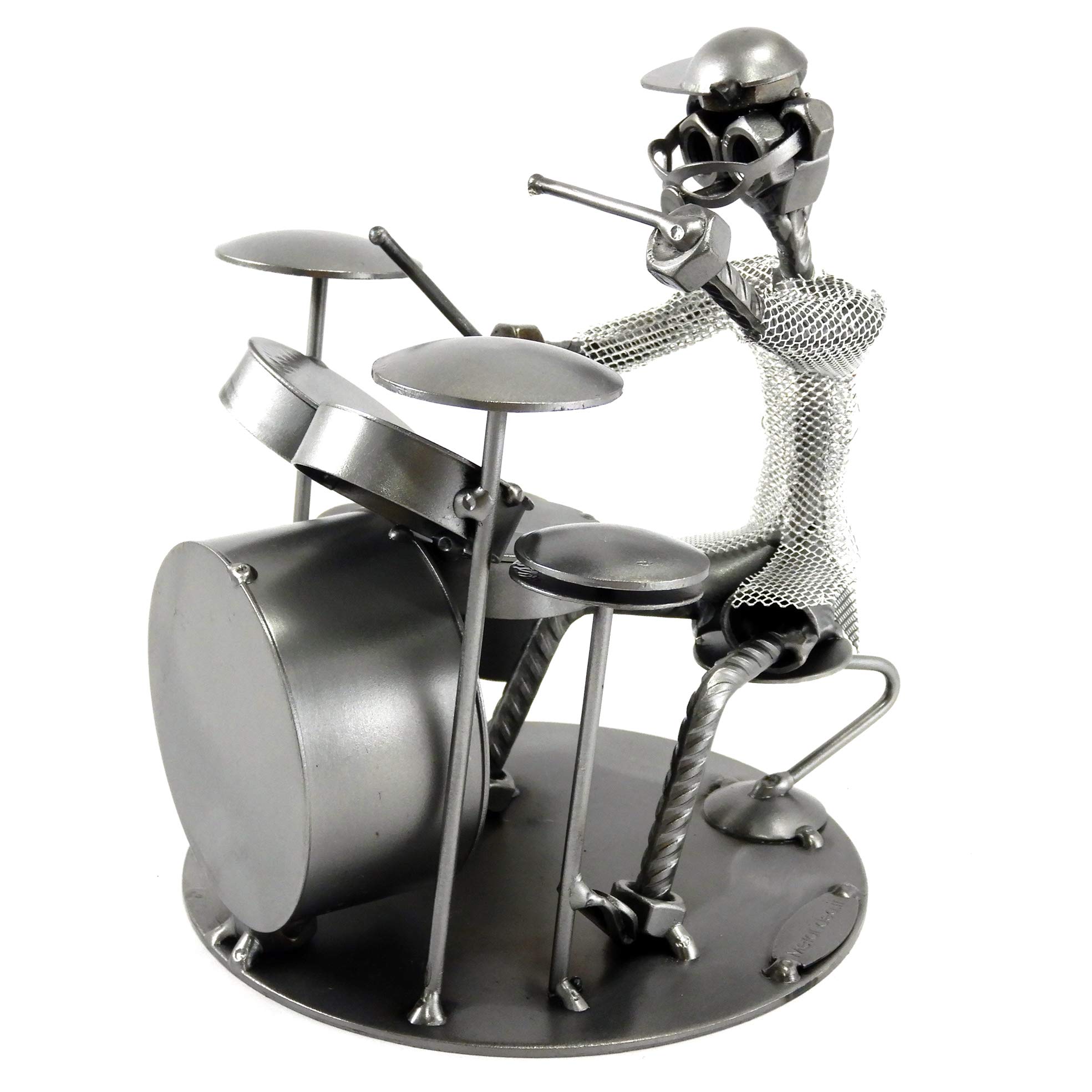 BATTERISTA IN METALLO CON VITI BULLONI CHIODI DI METAL IDEA - IDEA REGALO ORIGINALE - 100% ARTIGIANALE - MADE IN ITALY - PERSONALIZZABILE