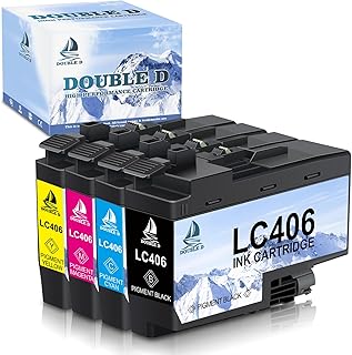 LC406 Ink Cartridges Compatible Replacement for Brother LC406 LC-406BK LC406 LC406BK Use with Brother LC-406 MFC-J4335DW MFC-J4345DW XL MFC-J4535DW MFC-J4535DW XL Printer, 4 Pack
