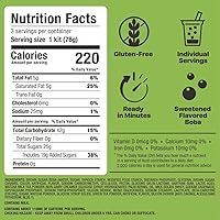 Vista 2 de Matcha Latte Instant Bubble Pearl Matcha Milk Tea Kit con auténticas perlas de tapioca de azúcar morena, listo en menos de un minuto, popotes