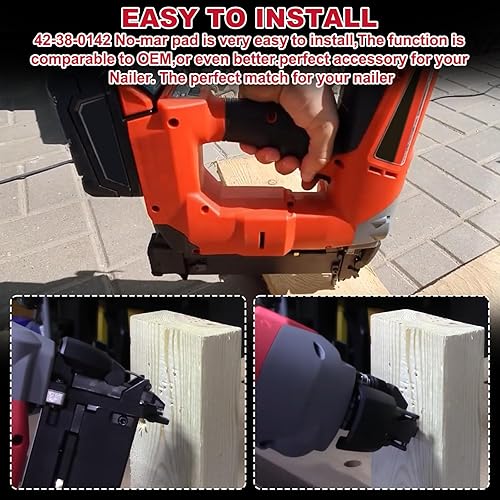 Miniatura 6 de 42-38-0142 clavadora Punta No-Mar Se adapta a la clavadora Milwaukee 2742-20 2743-20, cojín de nariz sin punta de marcado para clavadora de batería