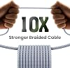 [Certificado Apple MFi] Cable cargador para iPhone, 3 unidades de 3 pies cable Lightning 8