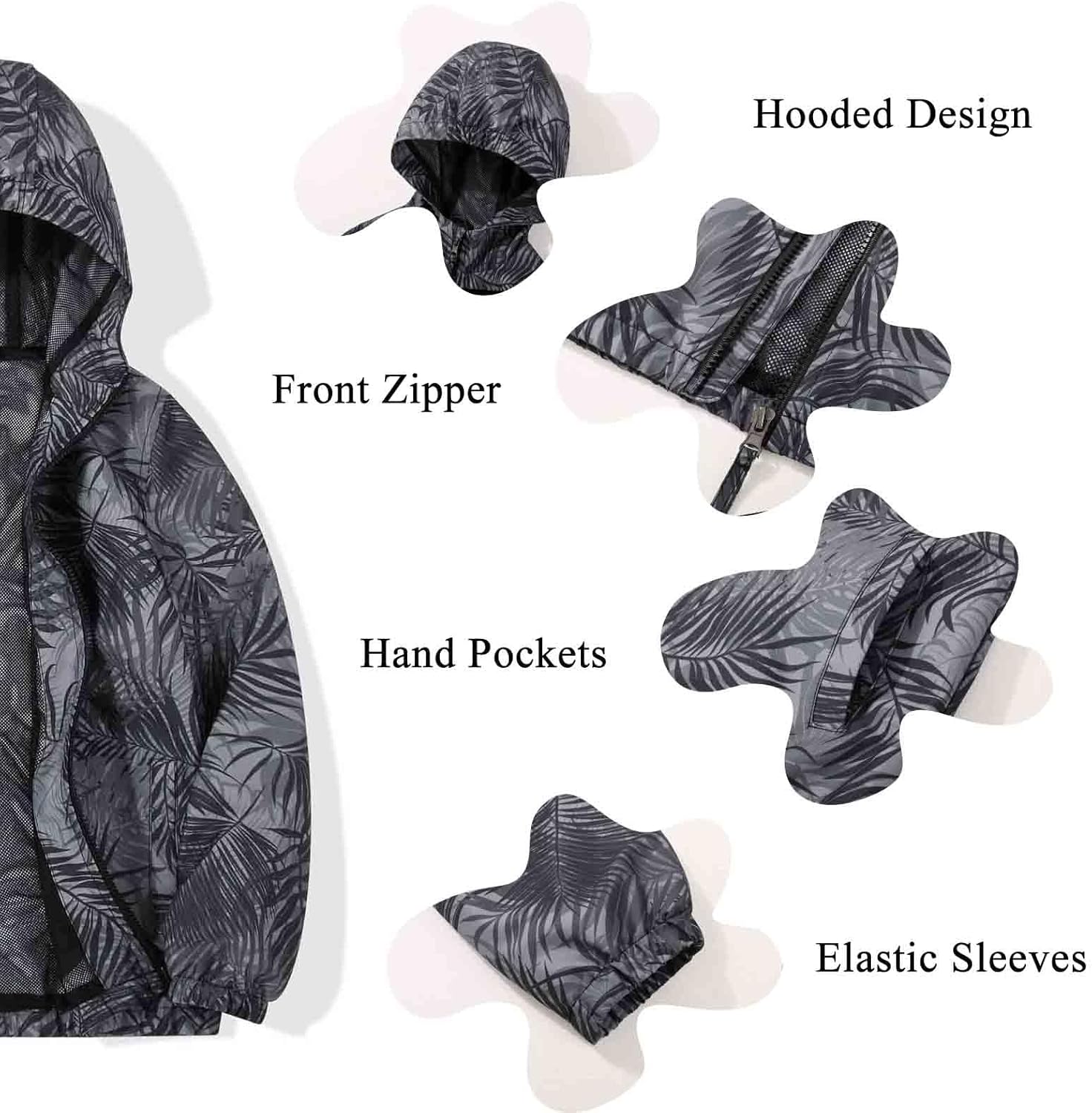 SUNDAY ROSE Boys Windbreaker Jacket Hooded Lightweight Windroof Water-resistant Outdoor Coats for Kids - Image 5