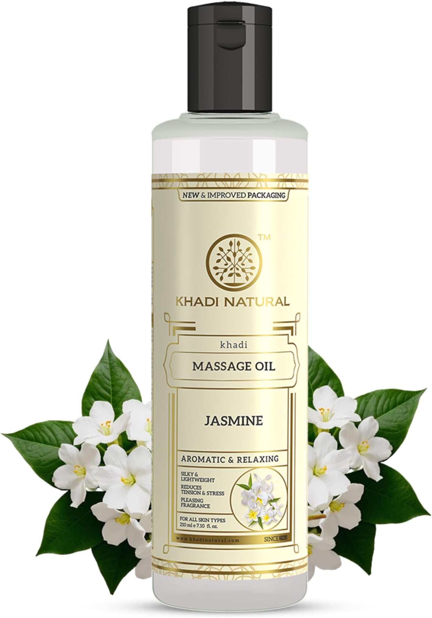 Khadi Natural Jasmine Herbal Massage Oil for all Skin Types (210 ml)