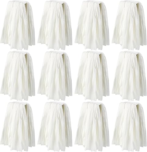 Yoande Repuesto de cabezal de trapeador industrial desechable de 6 pulgadas, cabezal de trapeador blanco comercial, sin pelusas, cabezal de