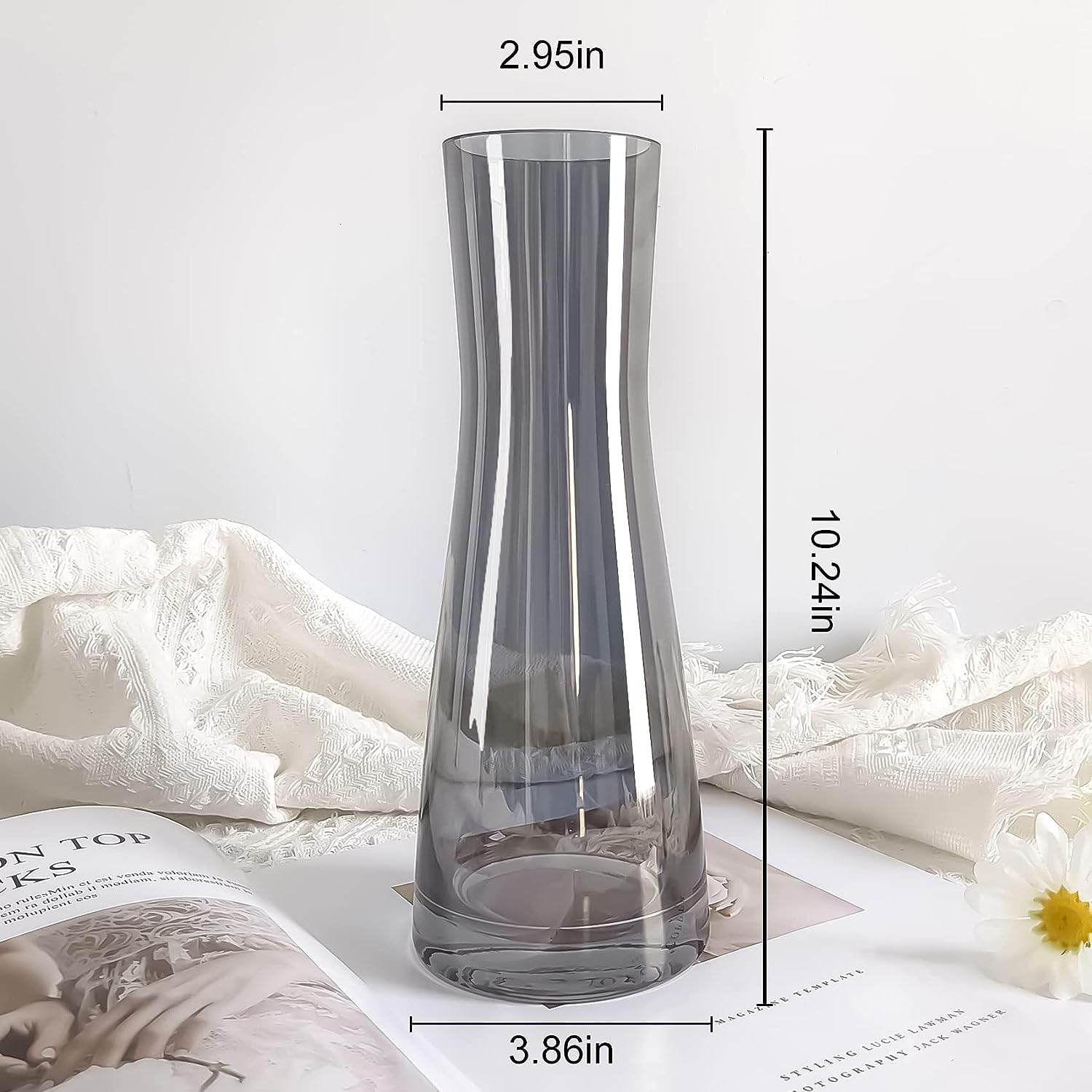 Vaso in vetro trasparente di grandi dimensioni per fabbrica di decorazioni per la casa e per matrimoni