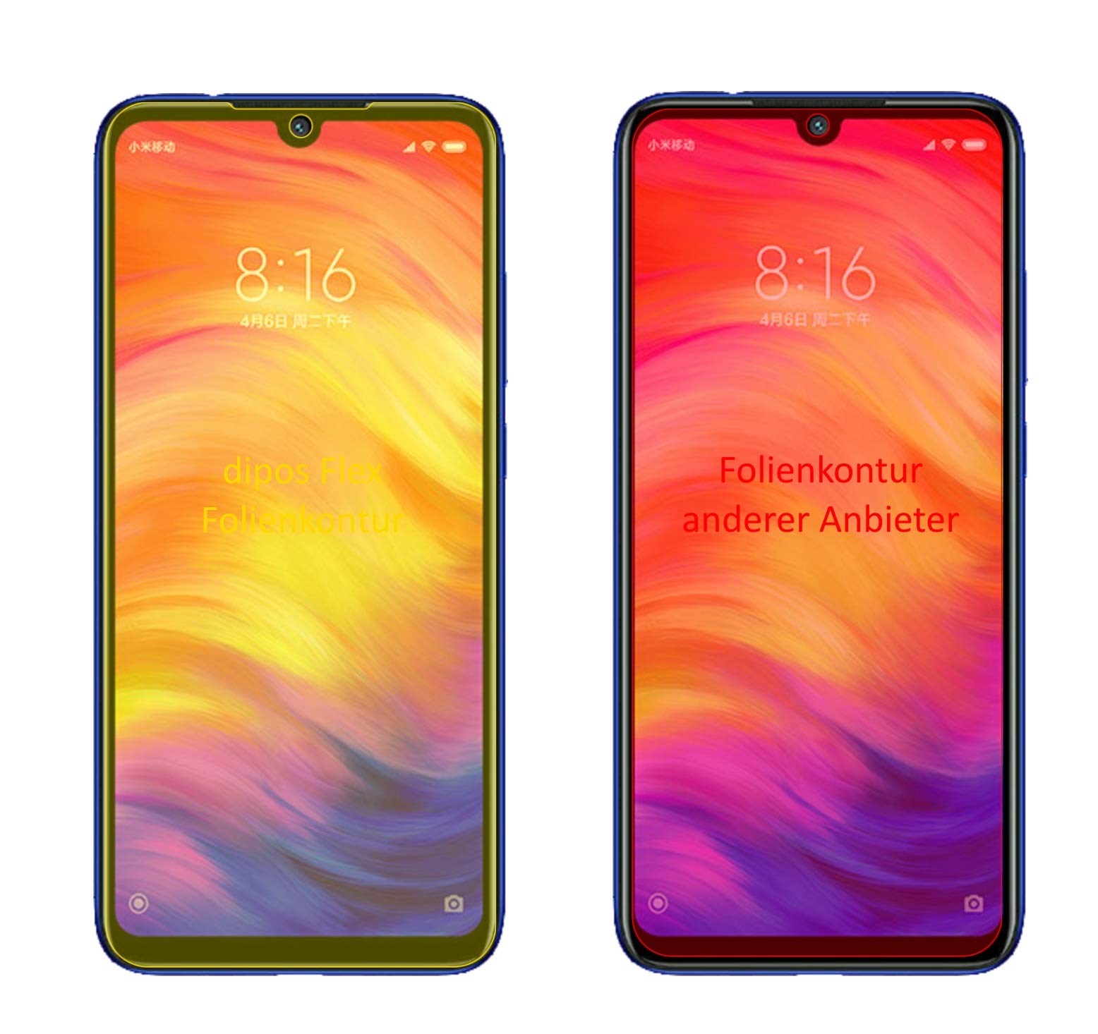 6x Pellicola Protettiva Compatibile Con Xiaomi Redmi Note 7s Posteriore Pellicola Di Protezione Cristallo 4051837422813
