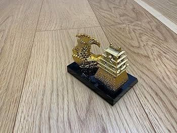 豪華 18金メッキ シャチホコ 2体セット 金のシャチホコ 修復品 置物2個セット 名古屋城 鯱 薬師窯｜Yahoo