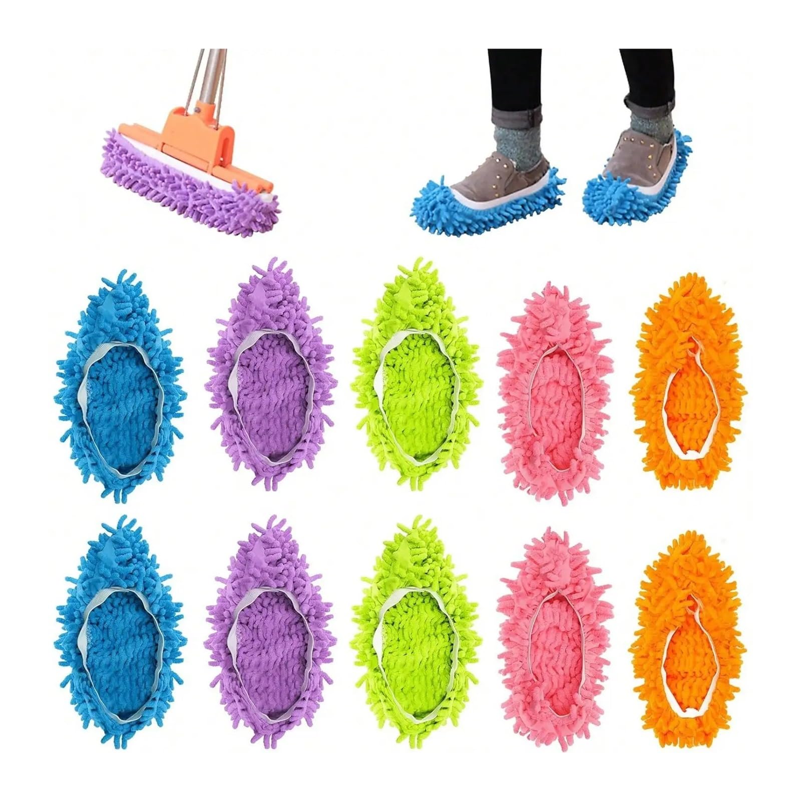 Pantoufles de vadrouille pour le nettoyage quotidien des sols en famille