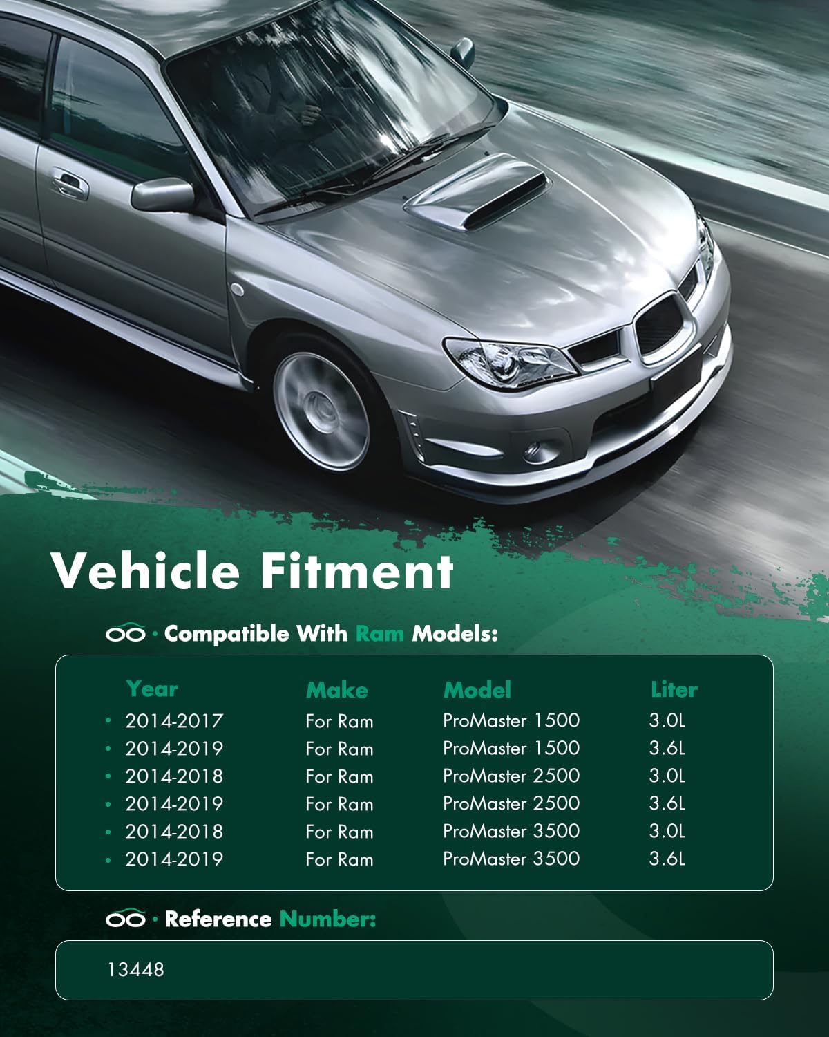 SCITOO 13448 Radiator Replacement Compatible 2014-2019 for Ram for ProMaster 1500 2014-2019 for Ram for ProMaster 2500 2014-2019 for Ram for ProMaster 3500