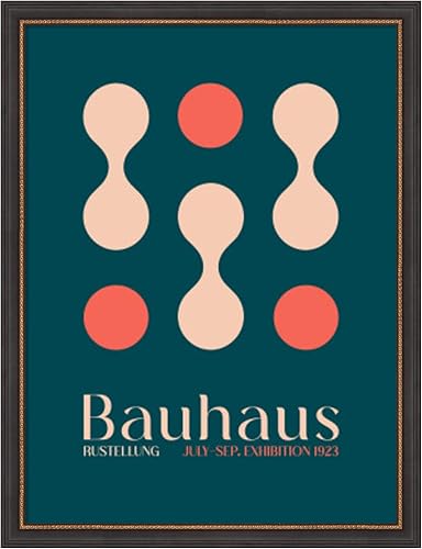 Miniatura 18 de Amanti Art Framed Wall Art Print 21x17 Bauhaus Blue Clubs by Emel Tunaboylu, Abstract Wall Art, Mid Century Modern Decor, Small Poster Painting