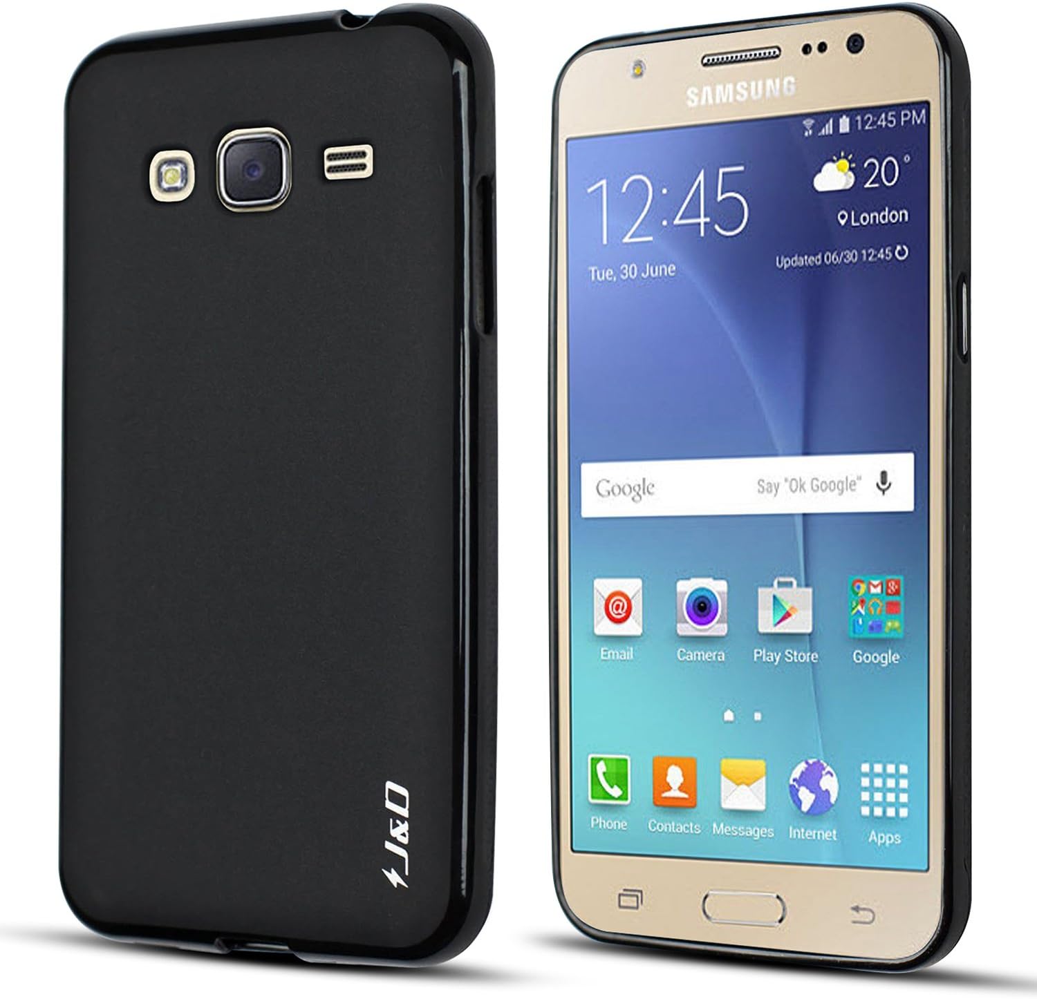 Galaxy J3 2016 Case, J&D [Drop Protection] Samsung Galaxy J3 Case [Slim Cushion] Shock Resistant Protective Premium Jelly Case Slim Case for Samsung Galaxy J3/Galaxy J3 2016/Galaxy J3 V (Black)
