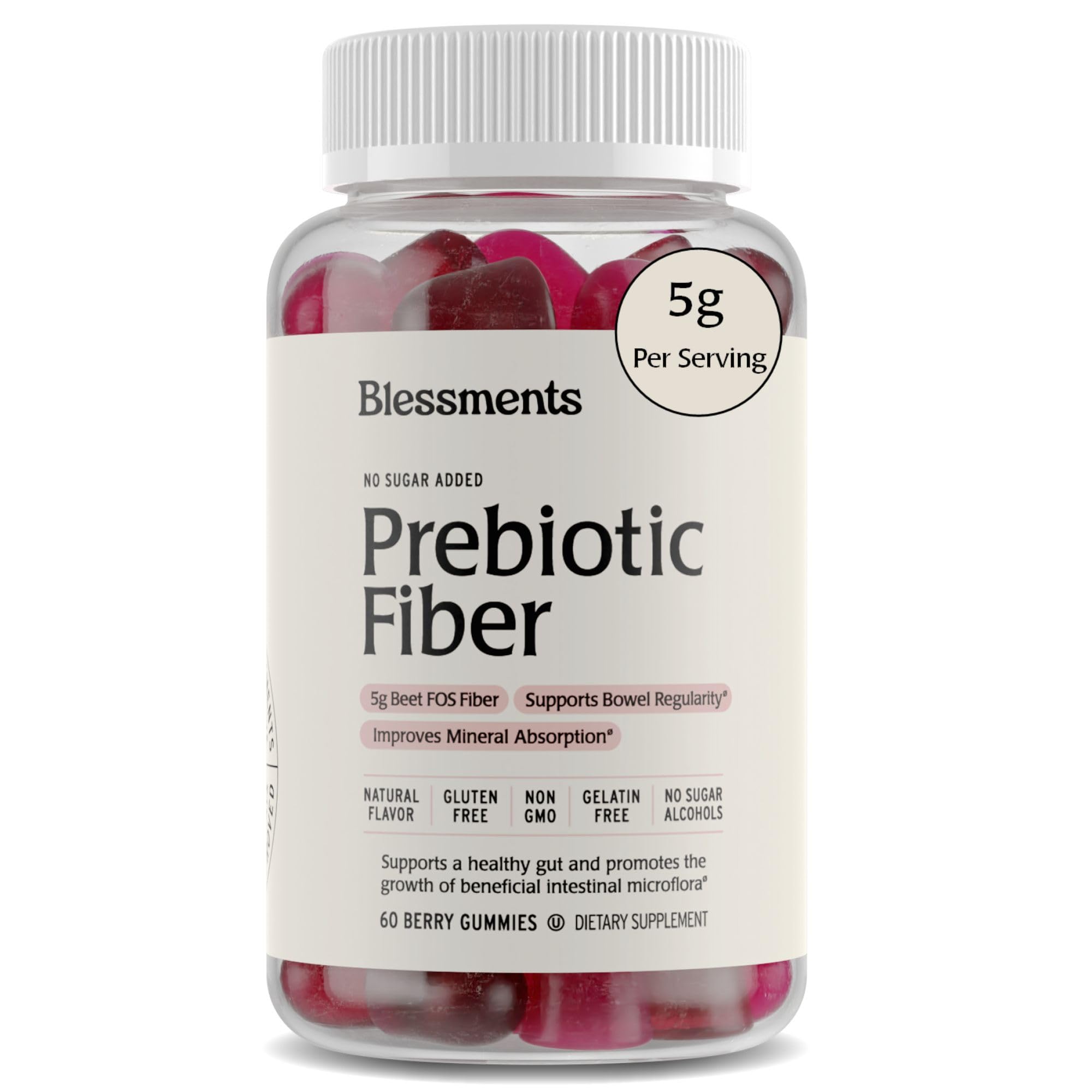 Amazon.com: Blessments - Prebiotic Fiber Gummies for Adults & Kids