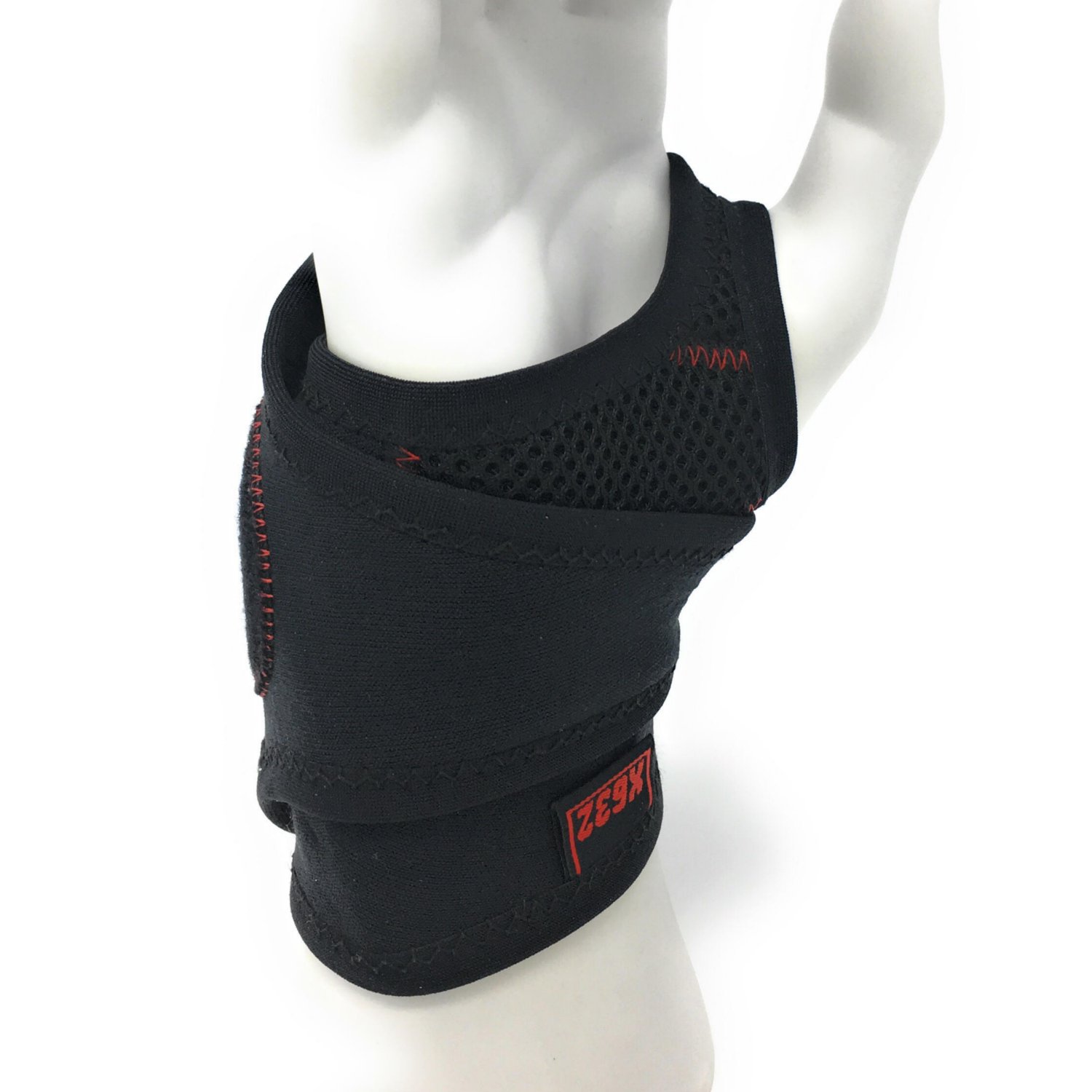 CSX Wrist Brace, Adjustable Compression Strap, Medium Support Flex, Black, Left Hand