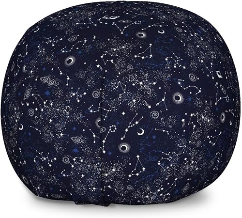 Miniatura 130 de Ambesonne Silla de almacenamiento de juguetes de galaxia, arte espacial de la galaxia, planetas del sistema solar, planetas, mercurio, urano,