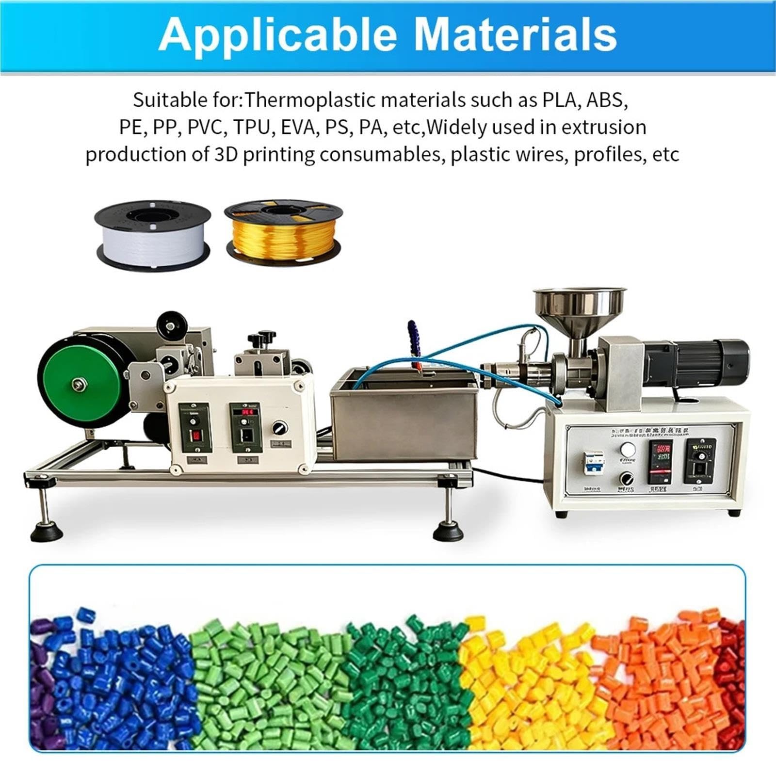 Fabricante de filamentos de impresión 3D - Extrusora de escritorio de un solo tornillo de alta velocidad de 0,5 kg/h para línea de producción completa de extrusora de filamentos 3D(SJ20-10 Extruder)