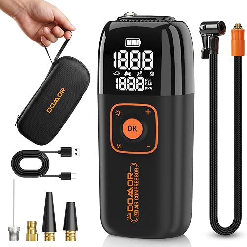 Cordless Tyre Inflator, Car Tyre Inflator Air Compressor, Portable USB