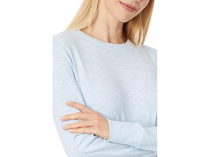 Long Sleeve Ribbed Cuff Crew-Neck