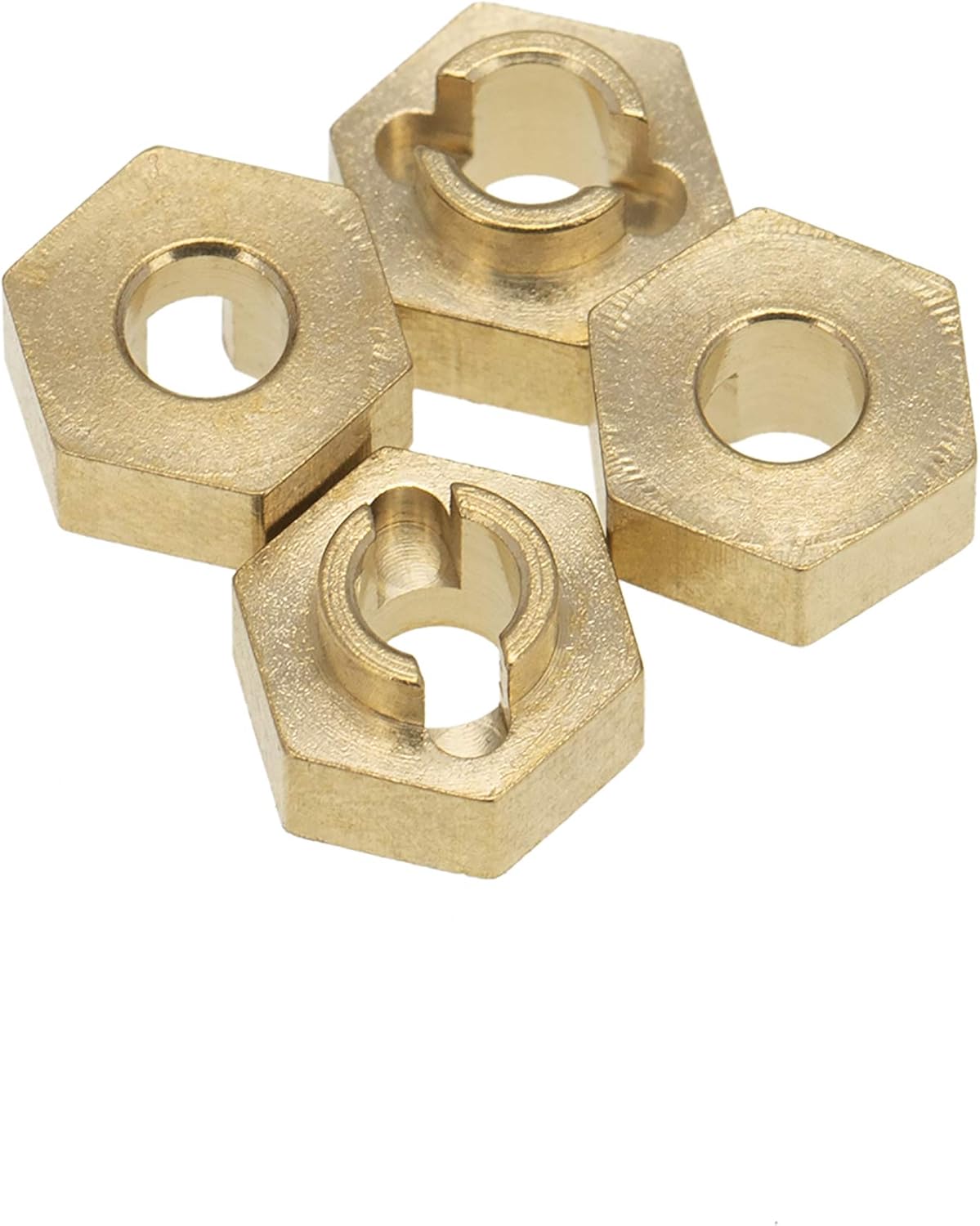 4PCS 7mm Brass Hex Wheel Hubs 3mm Thick for Axial SCX24 AXI90081 AXI00002 1/24 RC Crawler Car Truck Upgrades Parts