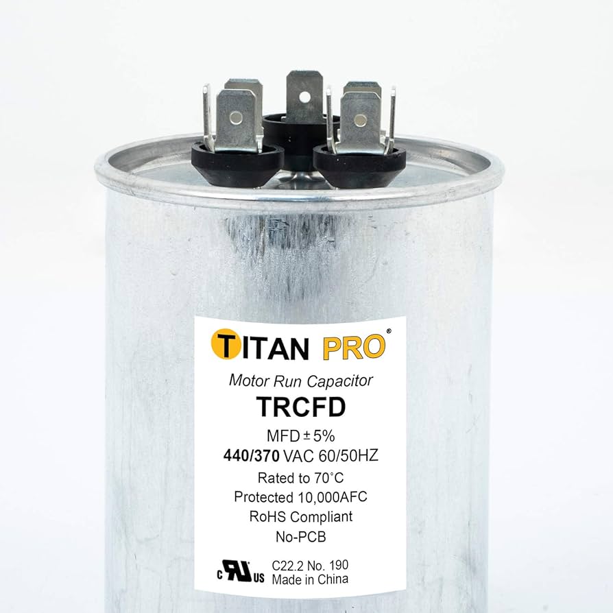TitanPro TRCFD305 HVAC Round Dual Motor Run Capacitor 30/5