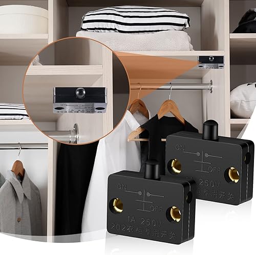 Miniatura 4 de Honoson Interruptor de puerta de armario para luz de armario, interruptor de lámpara activado por puerta táctil automática para armario aplicable a