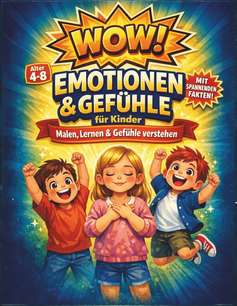 WOW! Gefühle & Emotionen für Kinder: Mal- und Mitmachbuch zum Verstehen von Gefühlen – Mit Ausmalbildern, einfachen Übungen & Bonus-Zertifikat für Kinder von 4–8 Jahren (WOW! Color • Learn • Explore)
