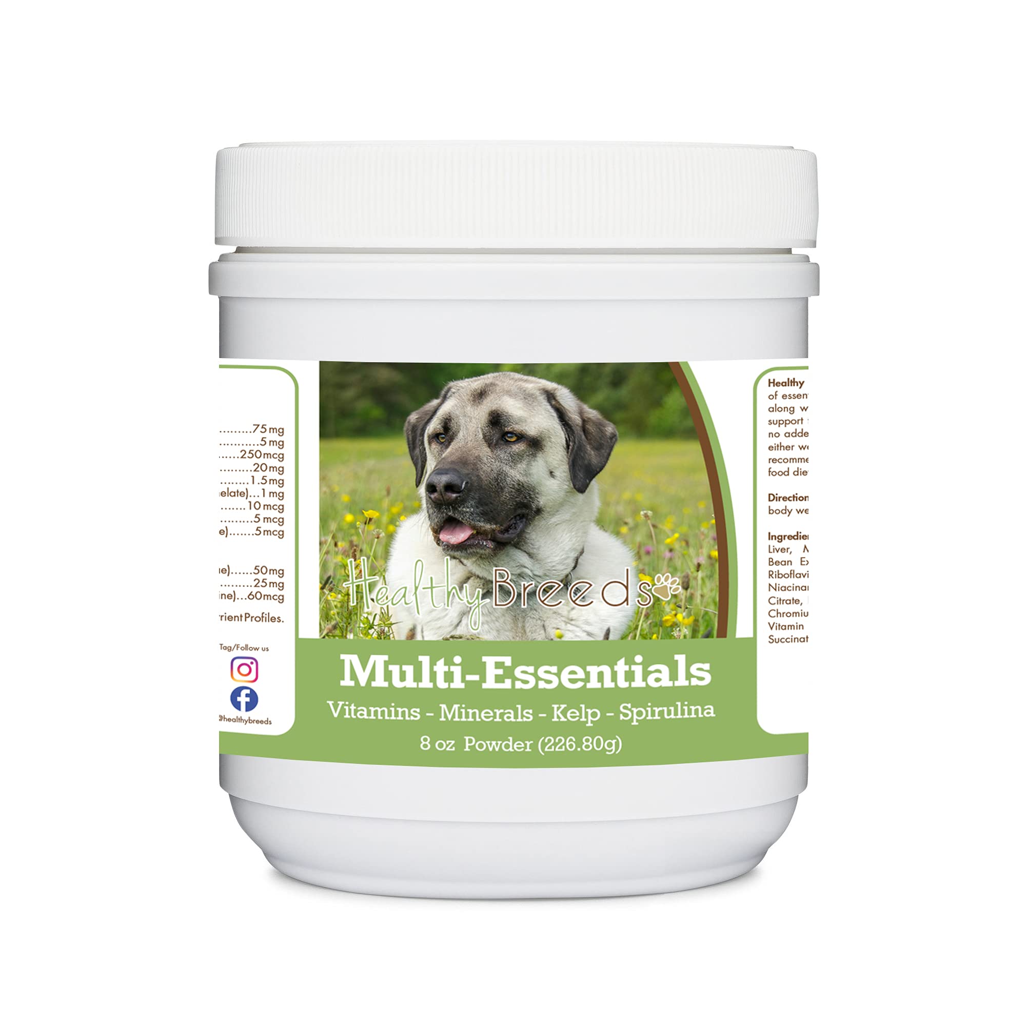 Healthy Breeds Anatolian Shepherd Dog Multi-Essentials Powder for Dogs - an Ideal Supplement of Vitamins, Minerals &amp; Antioxidants for Your Dog - 8 oz