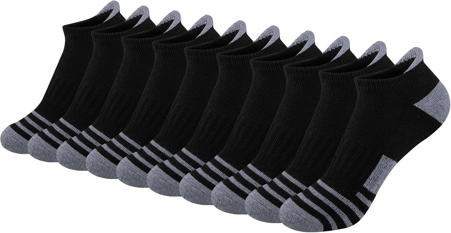 Comfoex 10 Pairs Boys Socks Ankle Athletic Socks For Boys 4-7 7-10 10-12 Years Old With Cushioned Sole - Image 8
