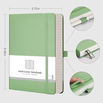 AHGXG Lined Journal Notebook, 320 Numbered Pages, A5 (5.75'' X 8.38'')